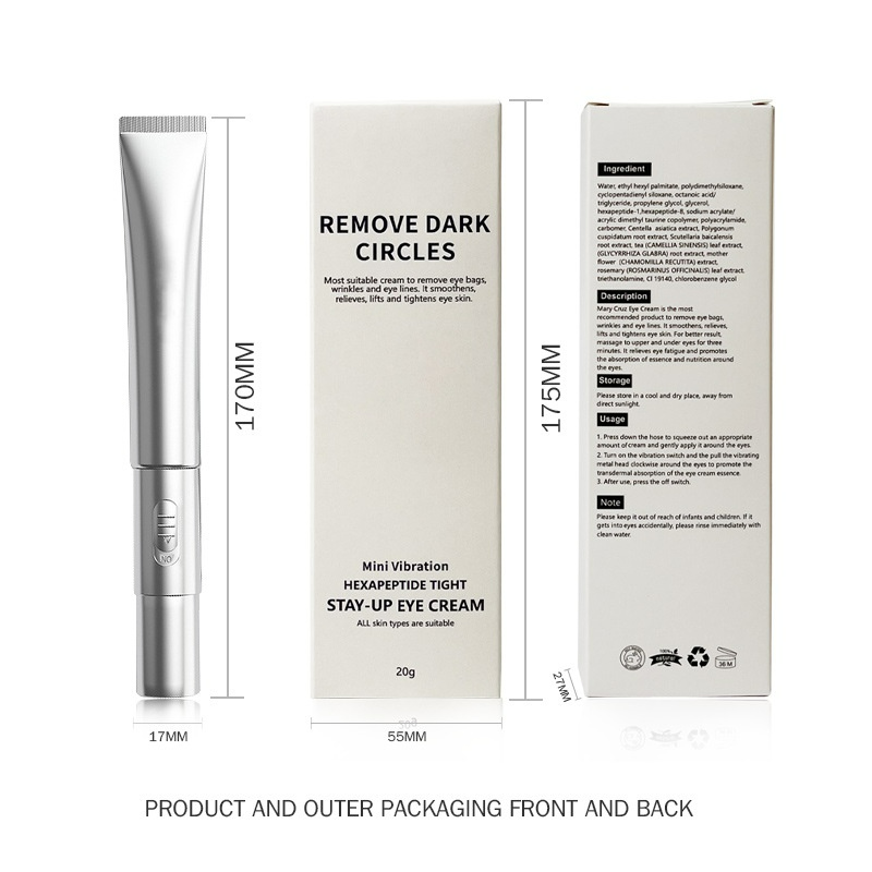 Hexapeptide Roller Eye Cream packaging, front and back