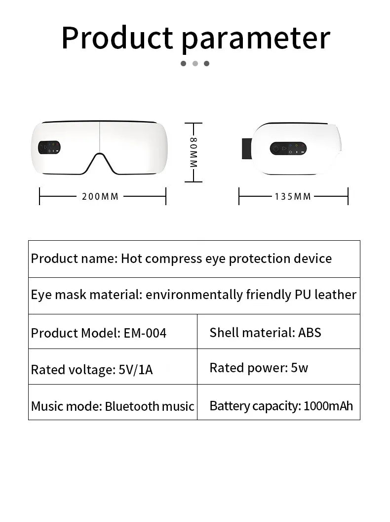 RejuvaRay Eye Massager – Heat, Vibration & Music